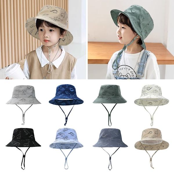 Baby bøttehatt solhette KHAKI Khaki
