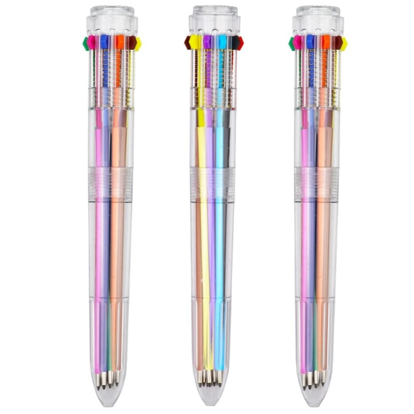 3 STK Multicolor Kuglepenne Kontorpenne Søde kuglepenne
