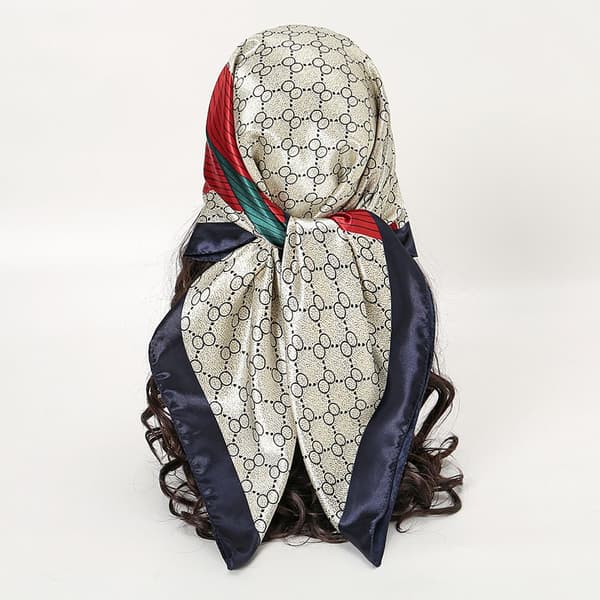 Sidenscarf Sjal MÖRKBLÅ NAVY BLUE