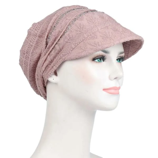 Pitsi Hijab Caps Lyhytlieriset Bonnets VAALEENLILA light purple