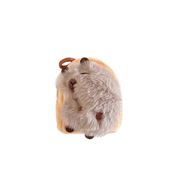 Tecknad Capybara Purse Plysch Djurdocka Nyckelring 6 6 6