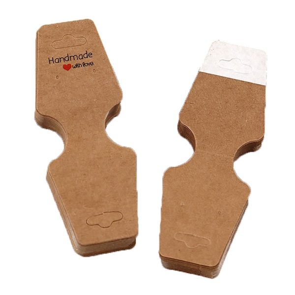 50ST Smyckesförpackningskort Displayhållare Kartong 2-BRUN2 2-Brown2