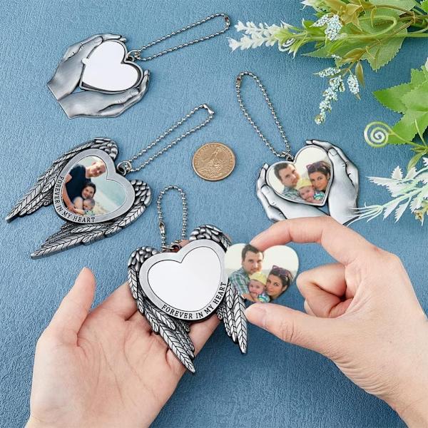 Heat Transfer Sublimation Blank Pendant Angel Wing Pendant