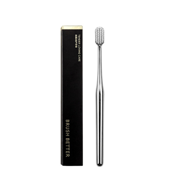 Mjuk tandborste Vuxen tandborste SILVER VIT BORST VIT silver white bristles-white bristles