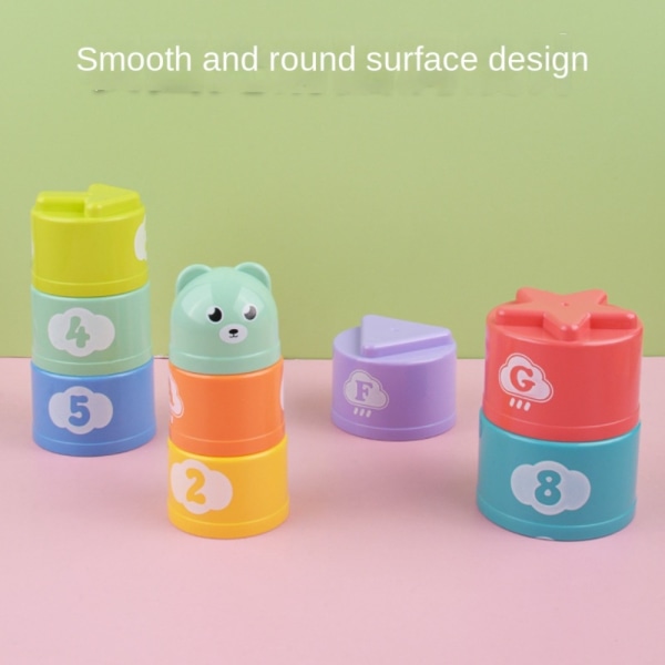Fold Cup Child Stack Game Puzzle Train Lautapelit Lelu