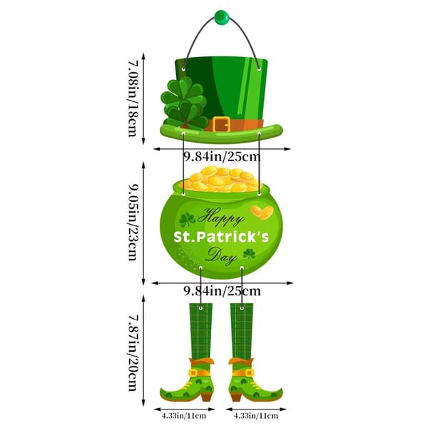 Pyhän Patrickin päivän riippuva ovikoriste B B b