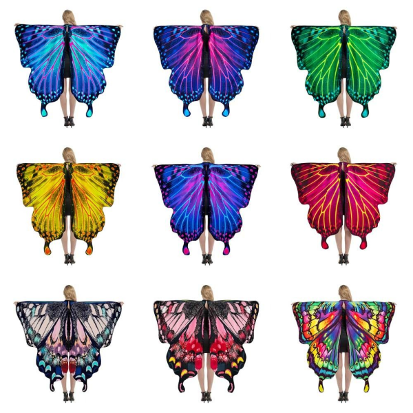 Butterfly Cape Butterfly Wings sjal 2 2 2