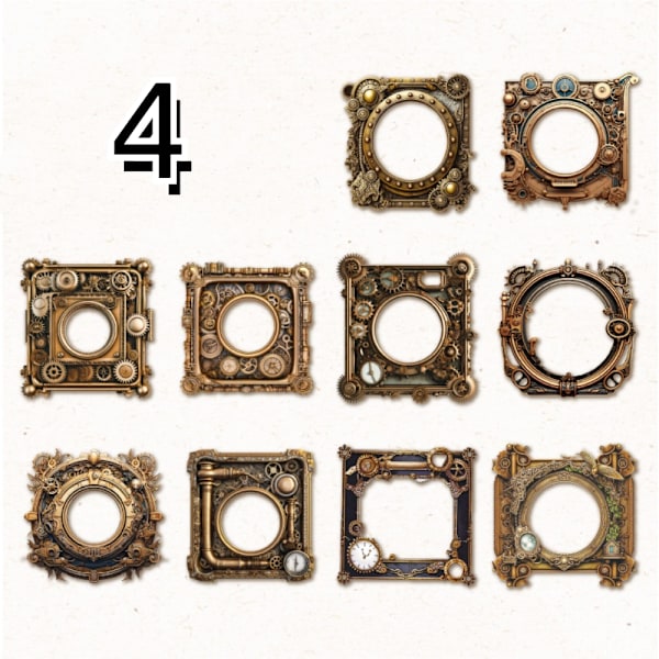 10st/ set Dekorpapper Scrapbooking 4 4 4
