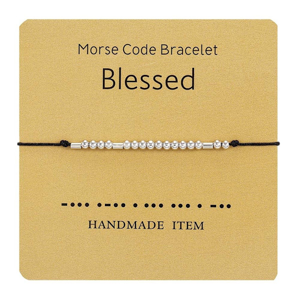Morse Code Armband Bead Armband BLESSED BLESSED Blessed