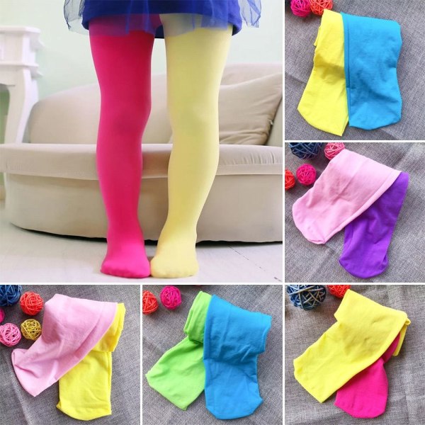 Baby-tights i blandede farver Candy Color Strømpebukser 6 6 6