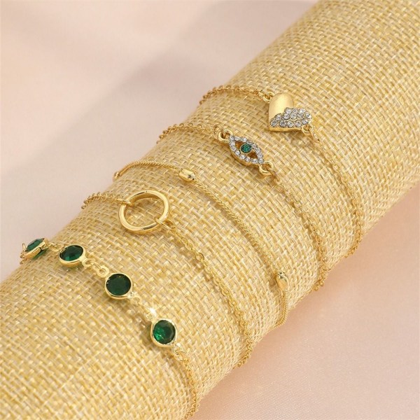 Set i legering Gröna Zircon Eye Style STYLE 04 STYLE 04 Style 04