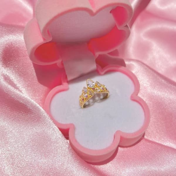 Rapunzel Krone Ringer Prinsesse Ring GULL Gold