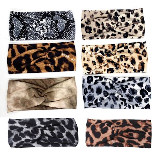 Kors hårband Leopard pannband FÄRG 3 FÄRG 3 Color 3