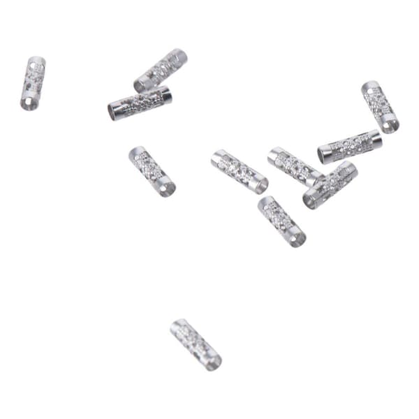 Rørperler 4 mm lige rørperler i rustfrit stål