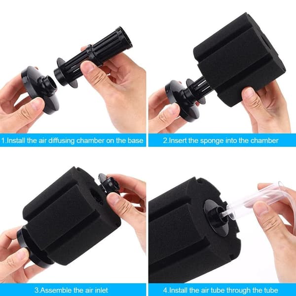 Luftdriven Svampfilter Akvarium Luftpump Skummare 03 03 03