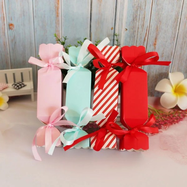 10 STK Chokolade Candy Boxes Bryllupsfavoritæske D D D