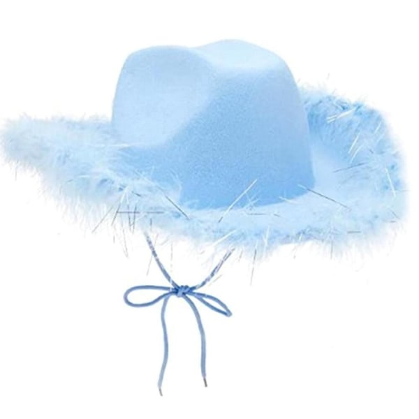 Cowboy Hat Raw Edge Cowboy Hat SININEN Blue