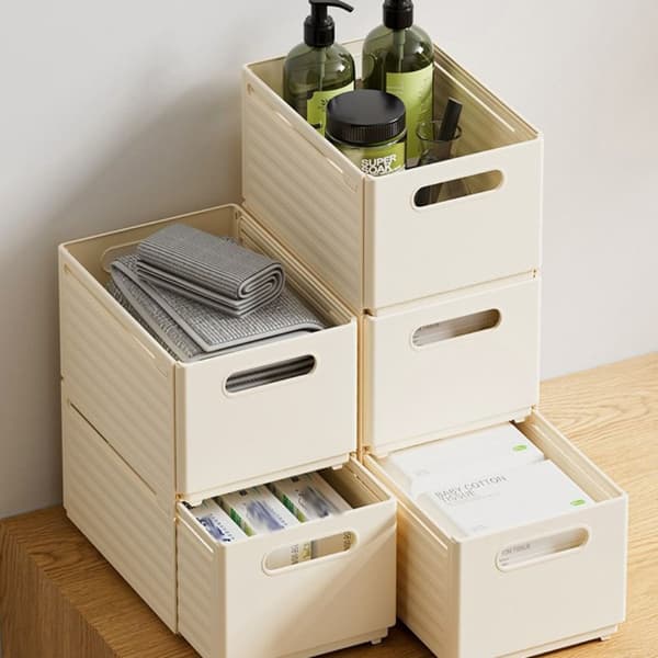 Oppbevaringsboks Skuffeboks HVIT STOR White Large