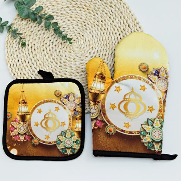 Bageovne Handsker Mod Varme Eid Mubarak STYLE A STYLE A