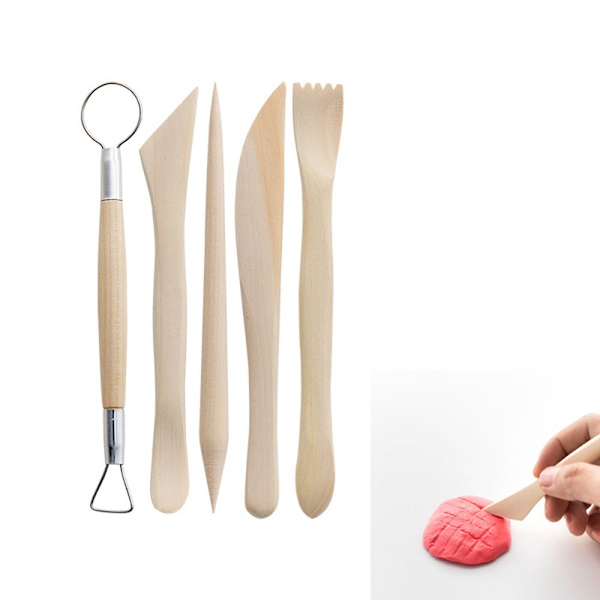 24-dels Set Keramiklera Skulpturverktyg Carving Kit Lera