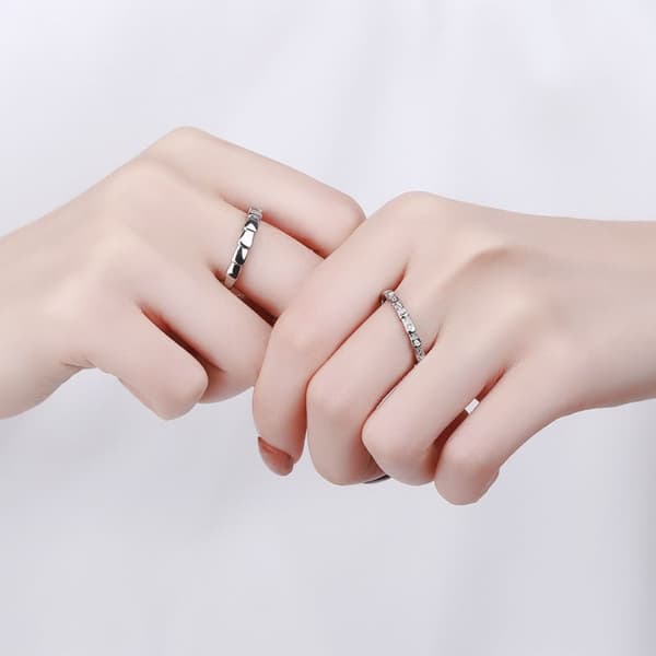 Parringar Silverpläterad Ring SET 1 PAR SET 1 PAR Set 1 pair