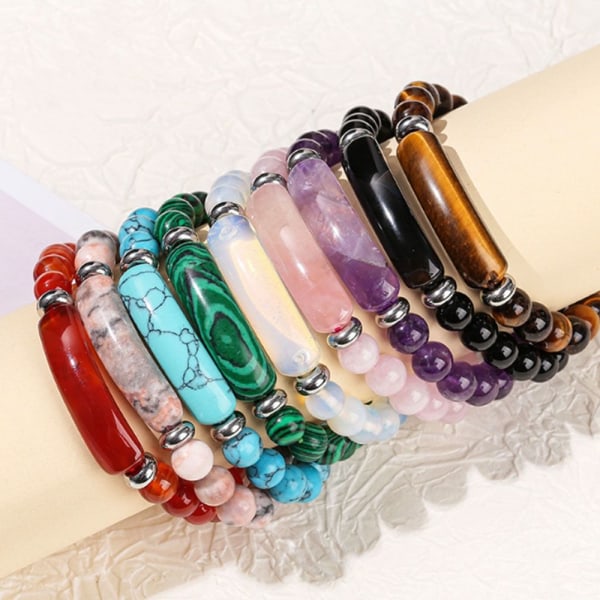 Luonnonkivirannekoru Crystal Strand Beads -rannekoru 3 3 3