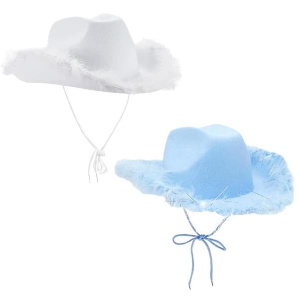Cowboyhat Rå Kant Cowboyhat BLÅ Blue