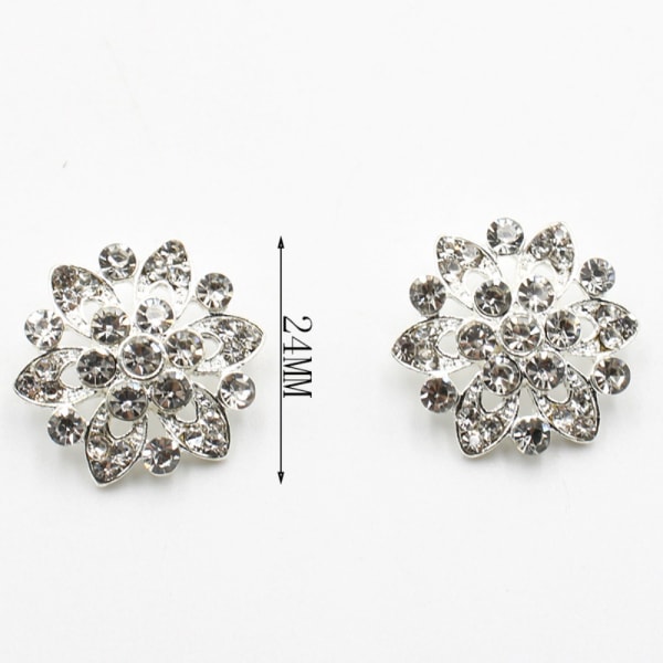 10 stk. Rhinestone Button Tøj Syningstilbehør Trim Stones