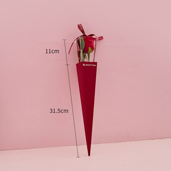 10 kpl Kirkas ikkuna Bouquet Box Kukkakimppu Käärepaperi VIININ PUNAINEN Wine Red