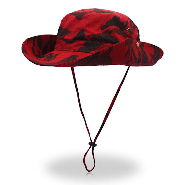 Fiskehat Sommer Strand Solhatte RØDE Red