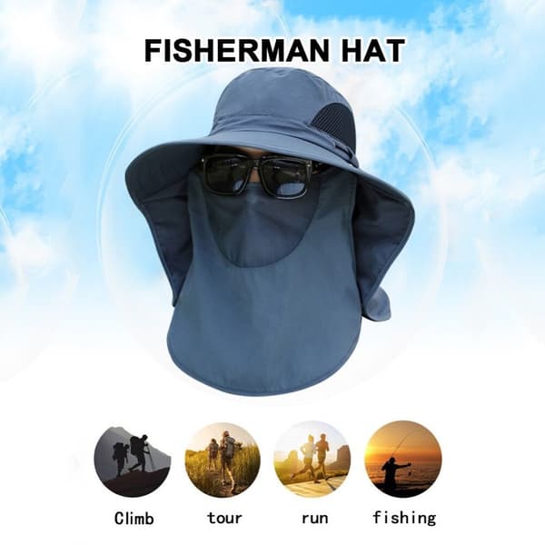 1 stk. fiskehat solhatte STIL 2 LYS GRÅ STIL 2 LYS GRÅ style 2 light grey