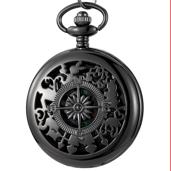 Kompass Watch Arabiska siffror Kvarts Fickur WATCH black