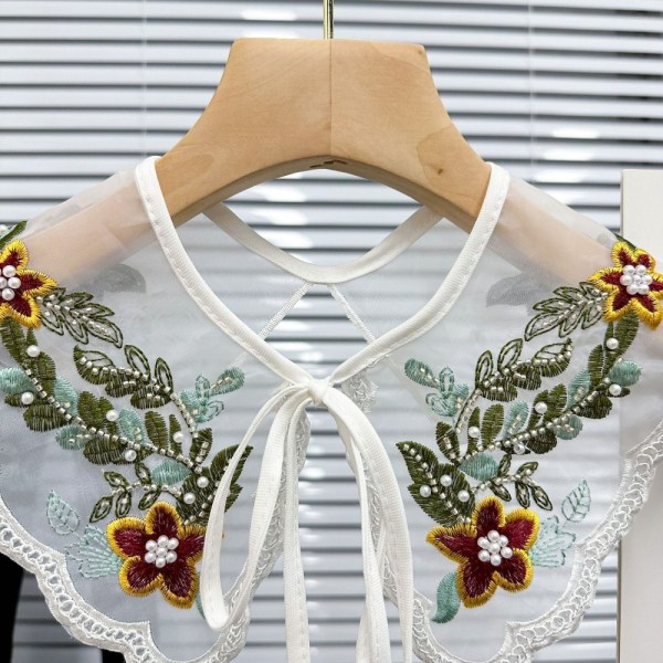 Kvinners blondekrage Dingzhu sjalkrage Front Placket krage