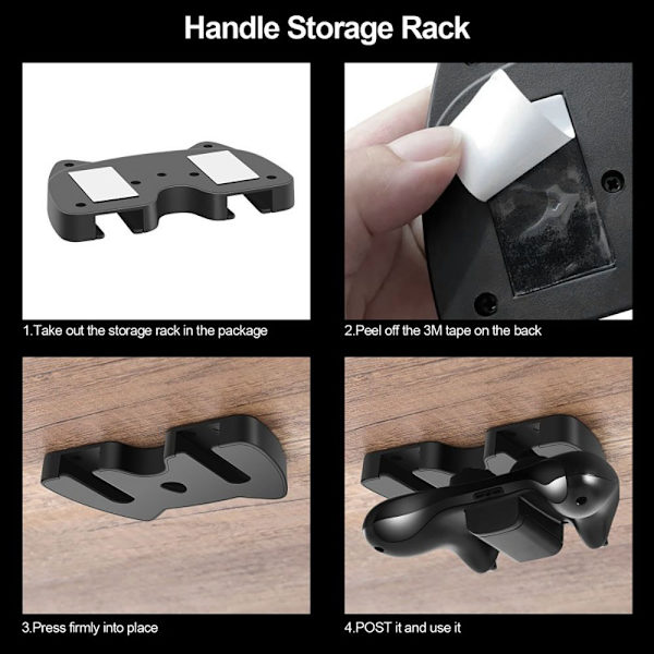 Handkontroll Stativ Hållare Gamepad Hållare SVART black