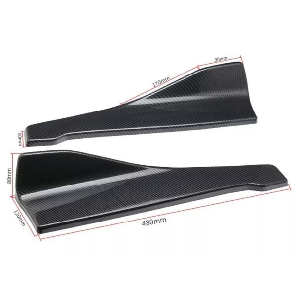 Bil Stötfångare Spoiler Bakre Läpp Bil Side Kjol Bumper Bars 35cmGlossy Black