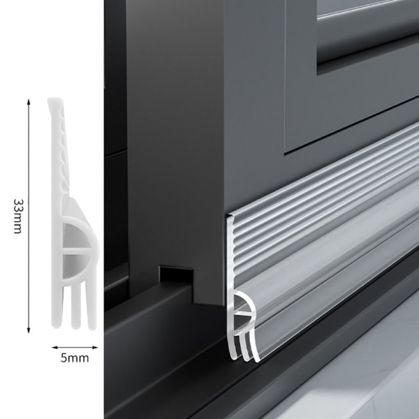 2/4M Liukuikkunan Tiivistysnauha Vedonpoistaja LÄPINÄVÄ Transparent 2M