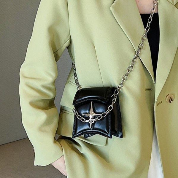 Koreansk kæde skuldertaske Y2K håndtasker BEIGE beige