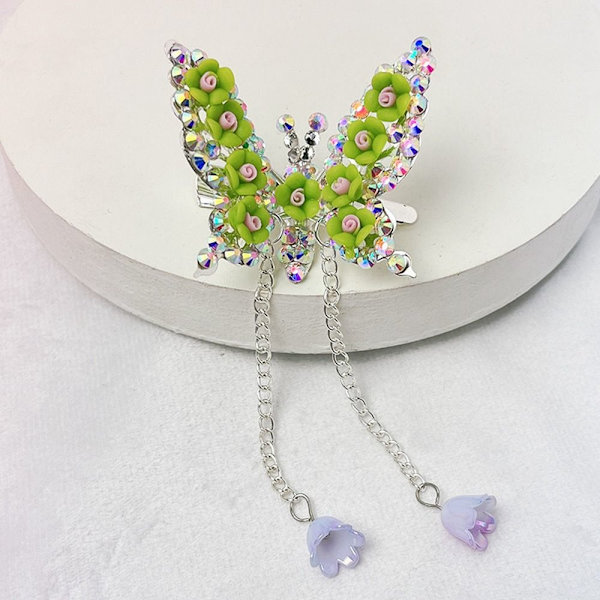 Rhinestone Butterfly Hårnål Butterfly Bangs Sidoklämma FÄRG 5 Color 5