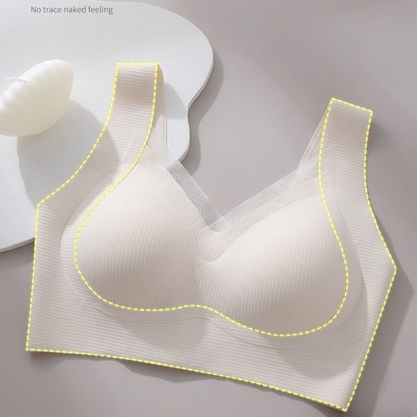 Dam Is Silk BH Seamless Underkläder GRÅ XL XL grey XL-XL