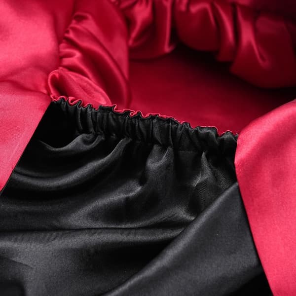 Satin Sovehætte Silkeblød Satinbonnet SORT 4 SORT 4 black 4