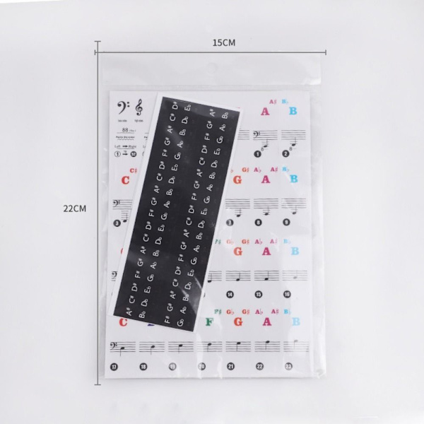 Piano Keyboard Stickers Piano Spectrum Sticker Symbol B B B