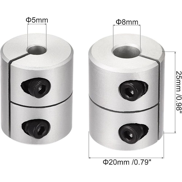 2 stk Joint Motor Connector Clamp-On koblinger 8MM X 5MM 8MM X 8mm x 5mm