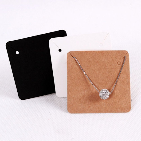 Örhänge Displaykort Halsband Förpackningsetiketter VIT white