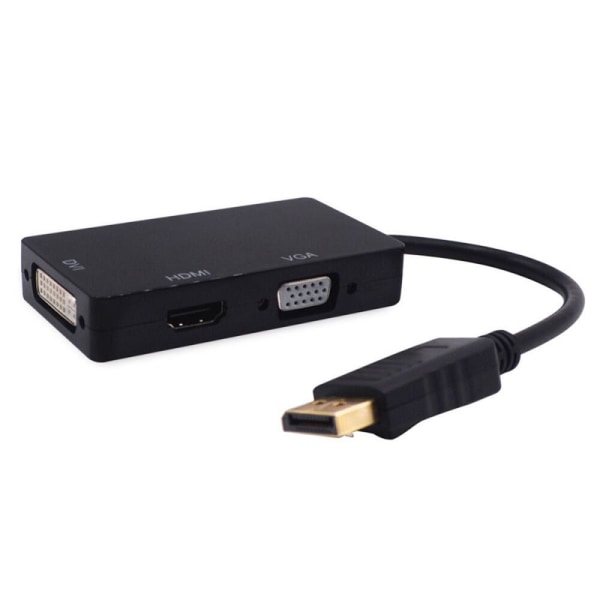 DP til HDMI/DVI/VGA-omformer 3-i-1-konverter B 1080P B 1080P B 1080P