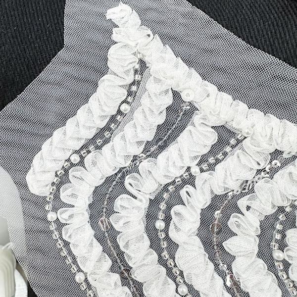 Blonder Broderet Stof Patch Flower Cloth Sticker Bryst Blomst
