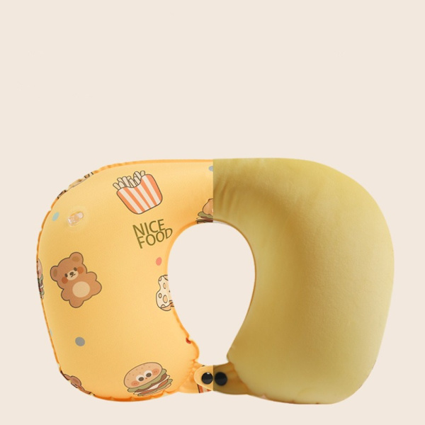Uppblåsbar nackkudde Luftkudde GUL yellow