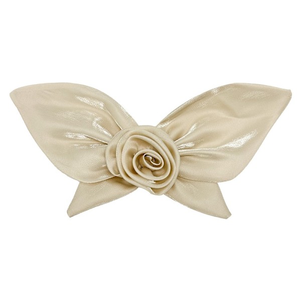 Bow Fabric Patch Flower Kangastarra MUSTA Black
