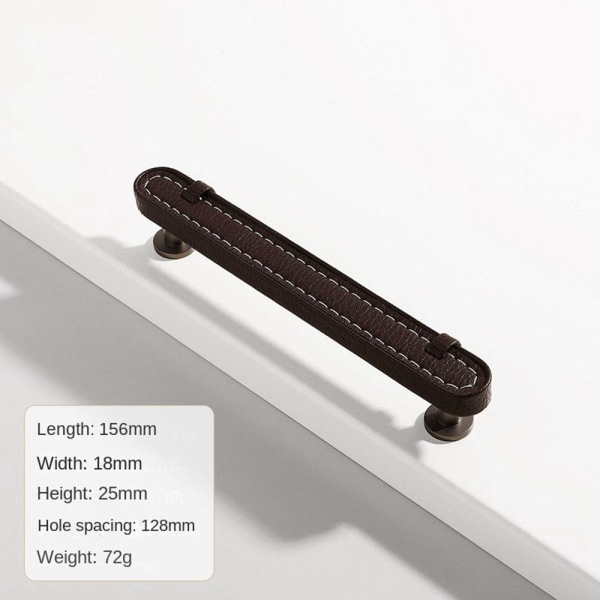 Läderskåpshandtag Möbelhandtag VIT 96MM white 96mm