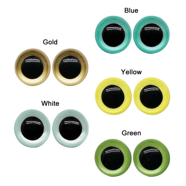 10 stk/5 par Eyes Crafts Eyes Puppet Crystal Eyes 5MMWHITE HVIT 5mmWhite