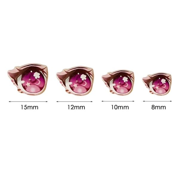 Cartoon Eyes Stickers Anime Figurine Doll 15MM 15MM 15mm
